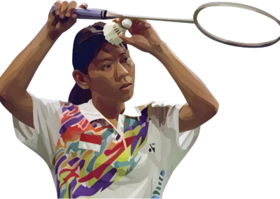 Susi Susanti en train de servir