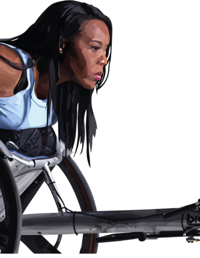 Anne Wafula qui s'élance sur les pistes