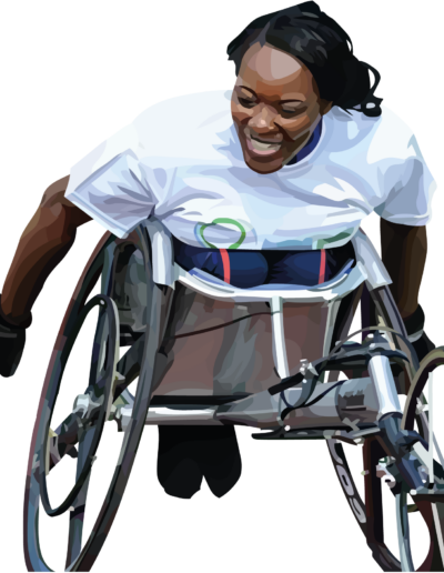 Anne Wafula qui sourit sur la piste