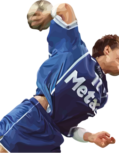 Anja Andersen en train de tirer