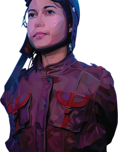 Jessica Cox qui regarde l'horizon