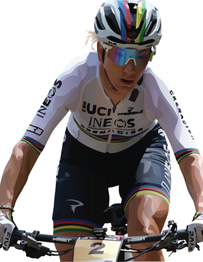 Pauline Ferrand-Prévôt sur un vélo de VTT