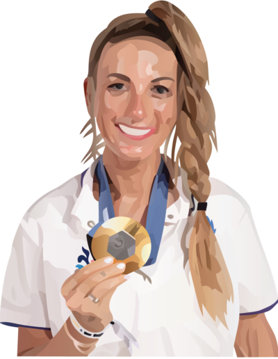 Pauline Ferrand-Prévôt avec sa médaille d'or olympique