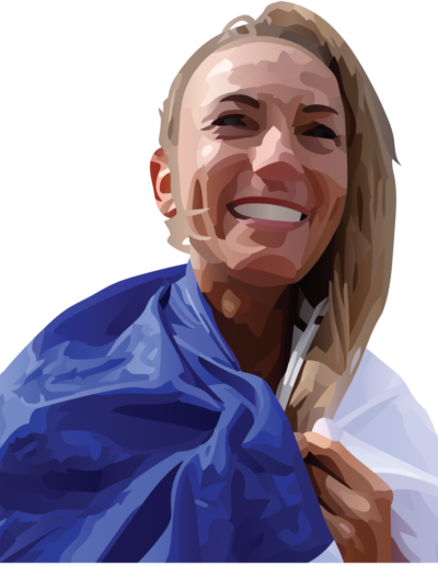 Pauline Ferrand-Prévôt avec le drapeau français