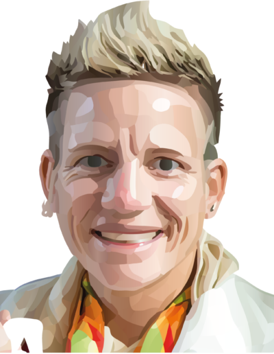 Marieke Vervoot qui sourit