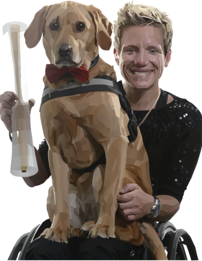 Marieke Vervoot avec son chien