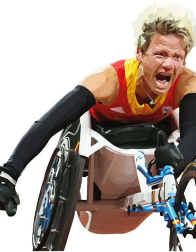 Marieke Vervoot qui célèbre sa victoire