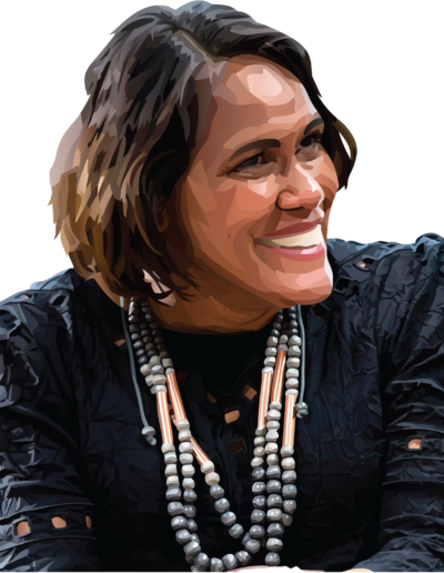 Cathy Freeman qui sourit