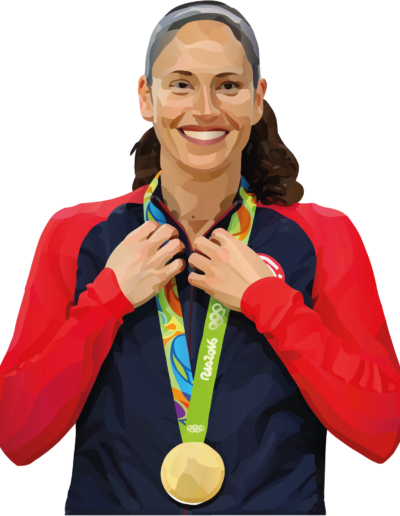 Sue Bird sur le podium olympique