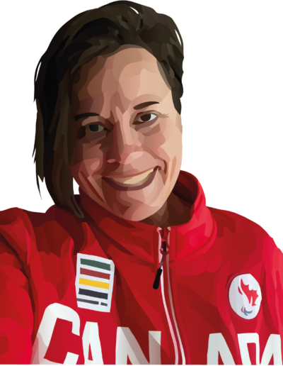 Marie-Eve Croteau avec la tenue du Canada
