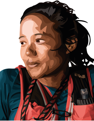 Mira Rai qui regarde l'horizon