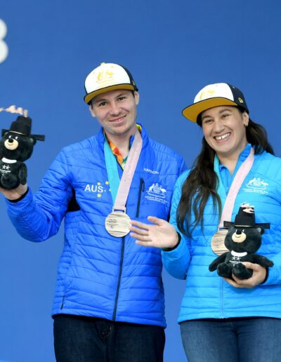 Melissa Perrine sur le podium paralympique