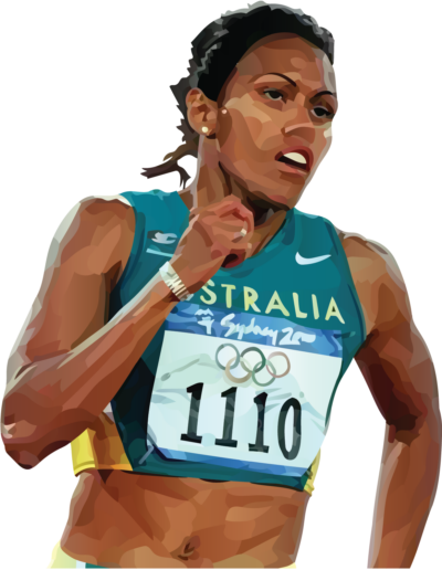 Cathy Freeman qui court
