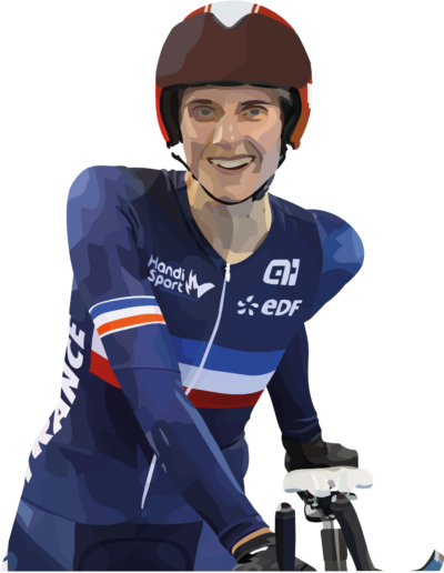 Marie Patouillet avec sa tenue de l'équipe de france