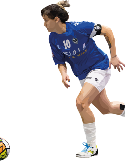 Amandinha en train de dribbler