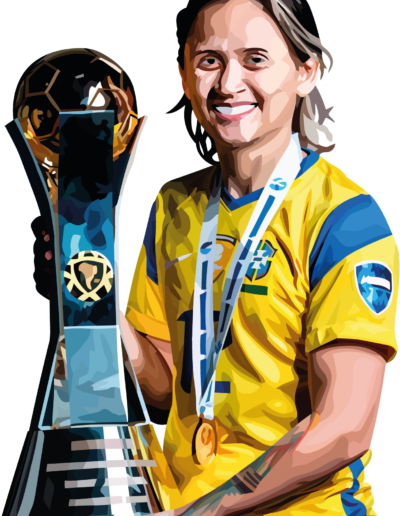 Amandinha avec la coupe continental