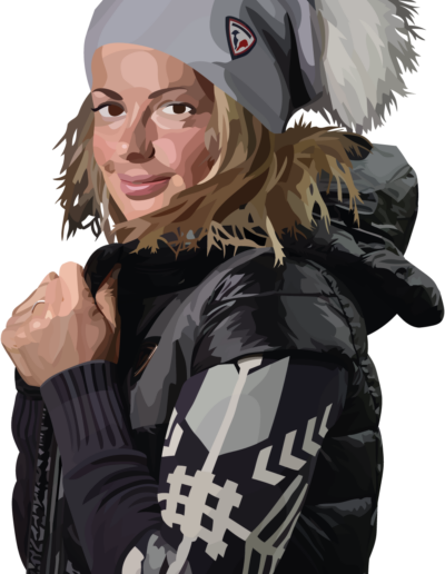 Marie Dorin Habert en manteau