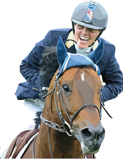 Leslie Burr Howard sur son cheval