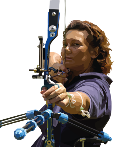 Paola Fantato qui prépare son tir