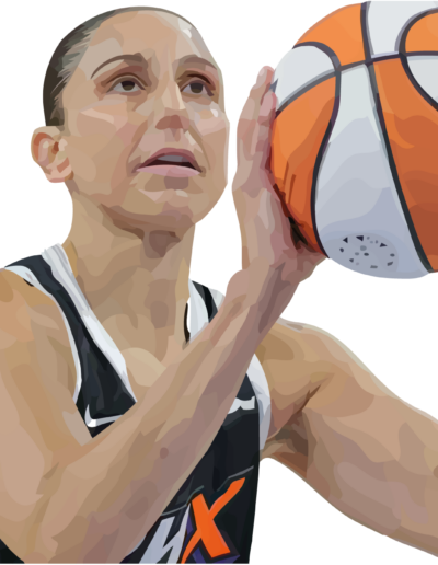 Diana Taurasi en train de tirer un lancer franc