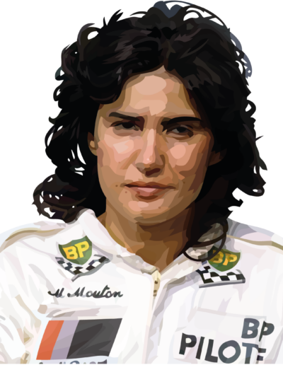 Michèle Mouton en tenue de pilote de rallye