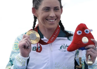 Lauren Parker avec sa médaille d'or